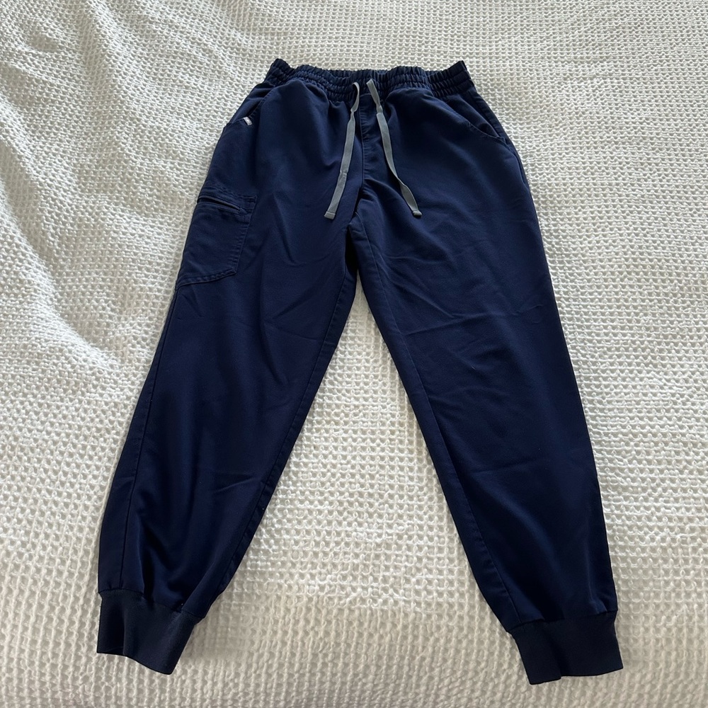 High Waisted Navy Blue Zamora Jogger Figs